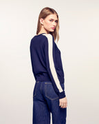 Pull Col Rond Bandes