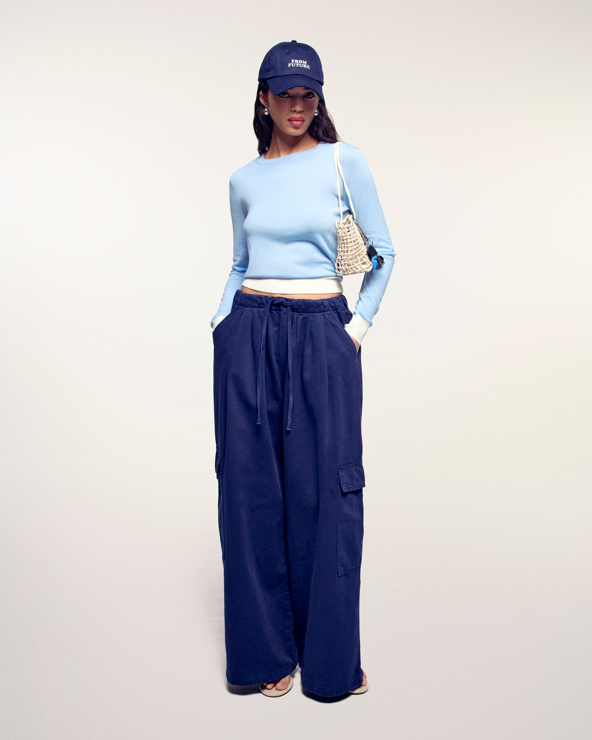 Two-tone Round Neck Sweater