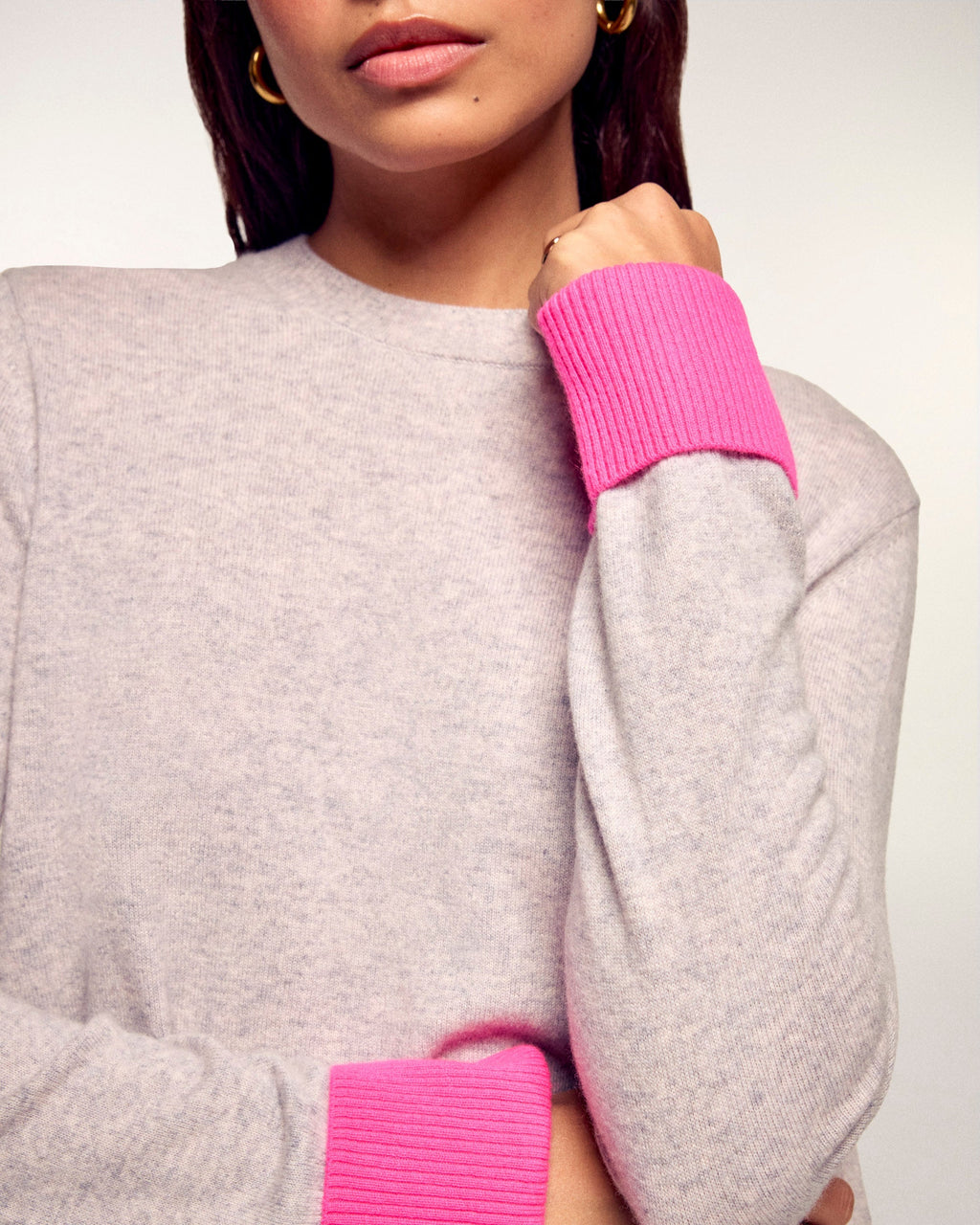 Pull Col Rond Bicolore