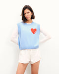 Jersey Sin Mangas Corazón - Baby Blue - Mujer