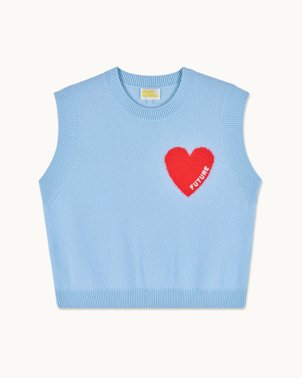 Jersey Sin Mangas Corazón - Baby Blue - Mujer