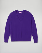 Maglione Scollo a V - Velvet Purple - Donna