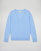 Pull Col V - Mystic Blue - Femme