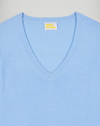 Pull Col V - Mystic Blue - Femme
