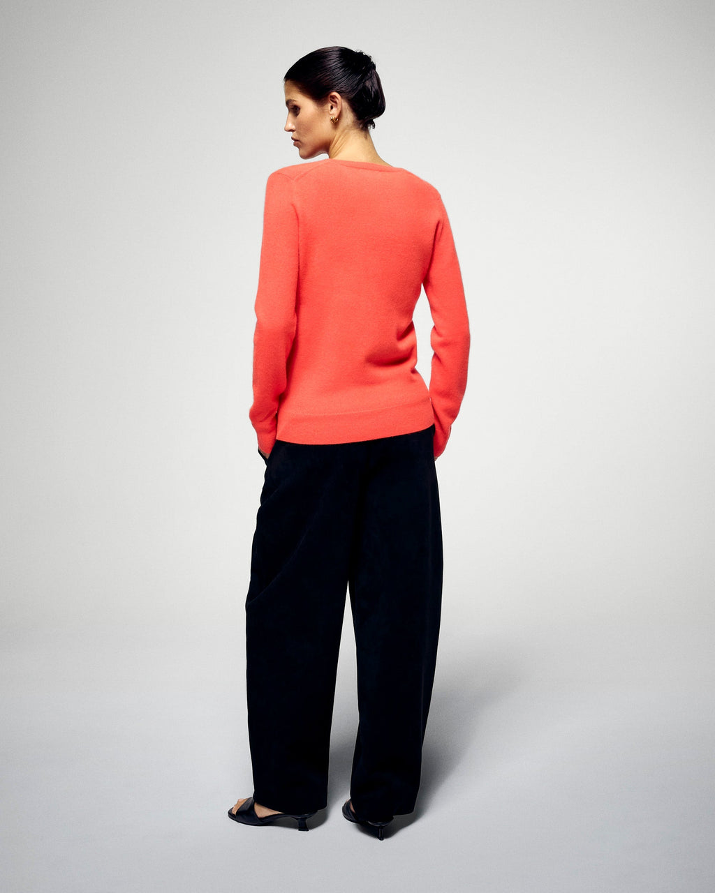 Pull Col V - Cosmic Orange - Femme