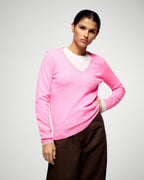 V-Neck Jumper - Fantasy Pink - Women