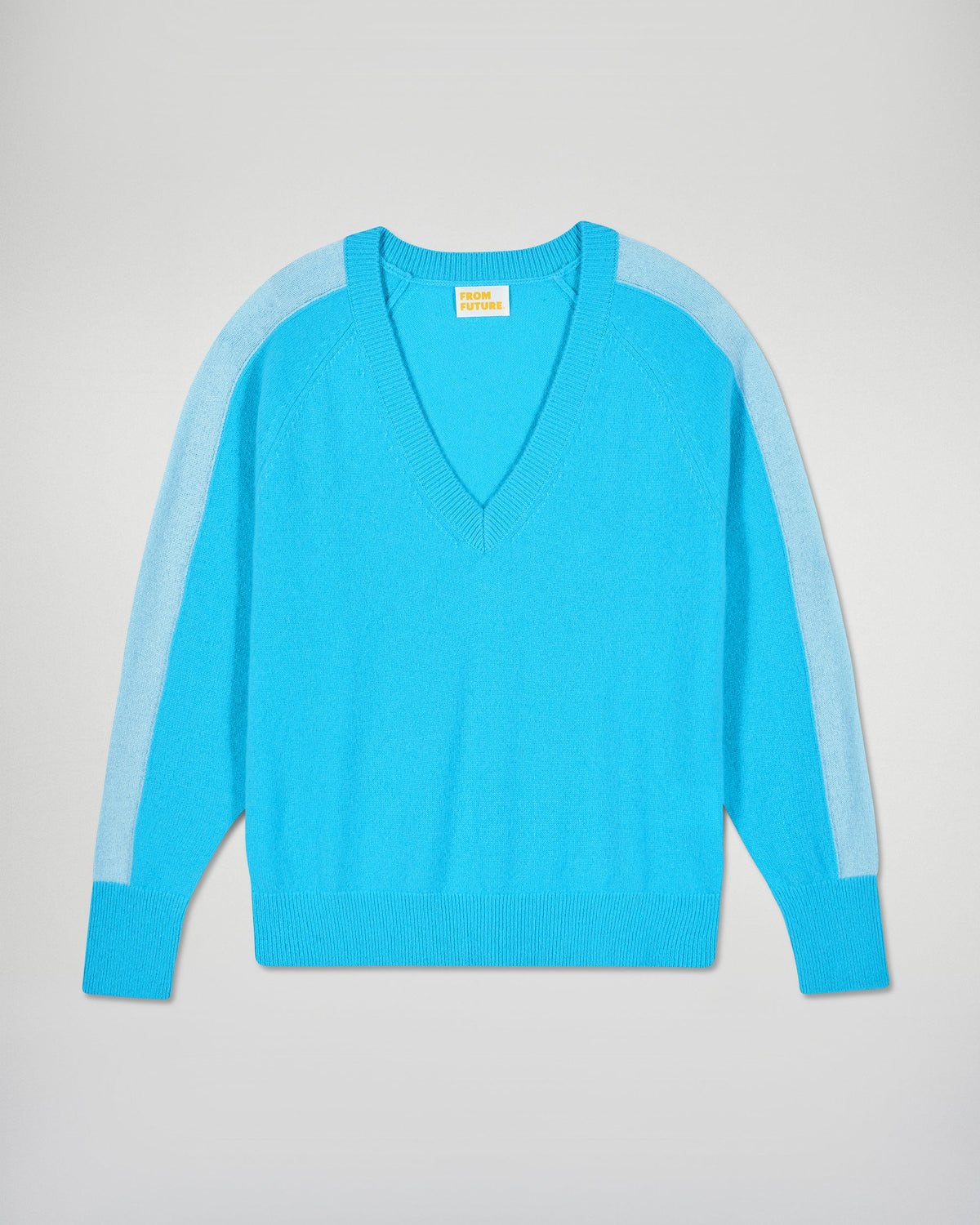 Maglione Scollo a V - Candy Blue - Donna