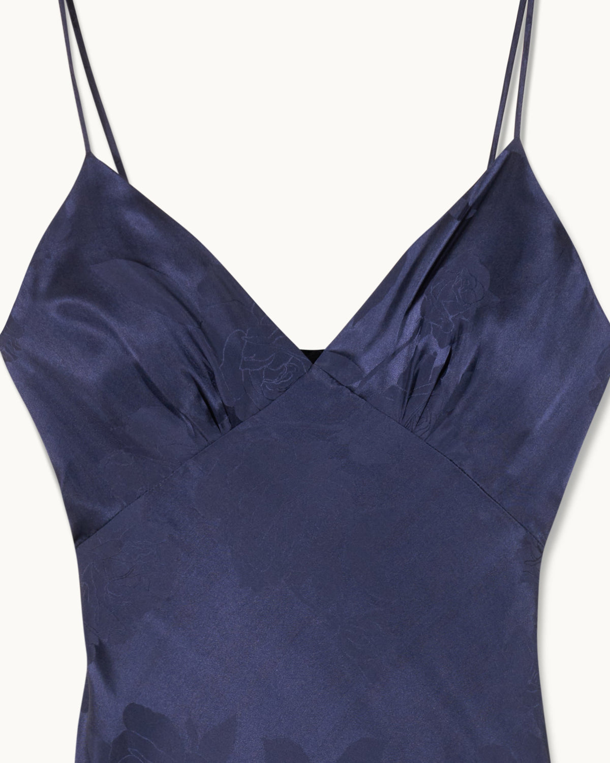 Abito Lungo Spalline Gigi - Navy Jacquard - Donna