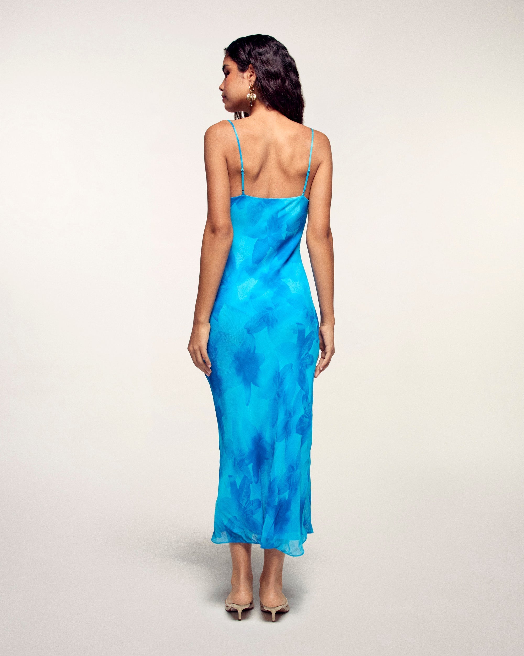 Robe Longue à Bretelles - Tropical Bloom Lily