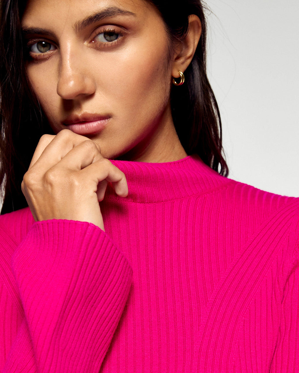 Robe Courte Manches Longues - Raspberry Pink - Femme