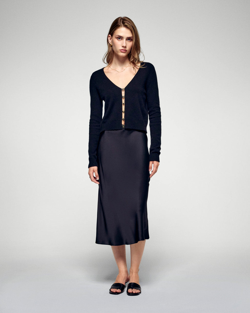 Long-Sleeved Future Jewelled Top - Black - Women