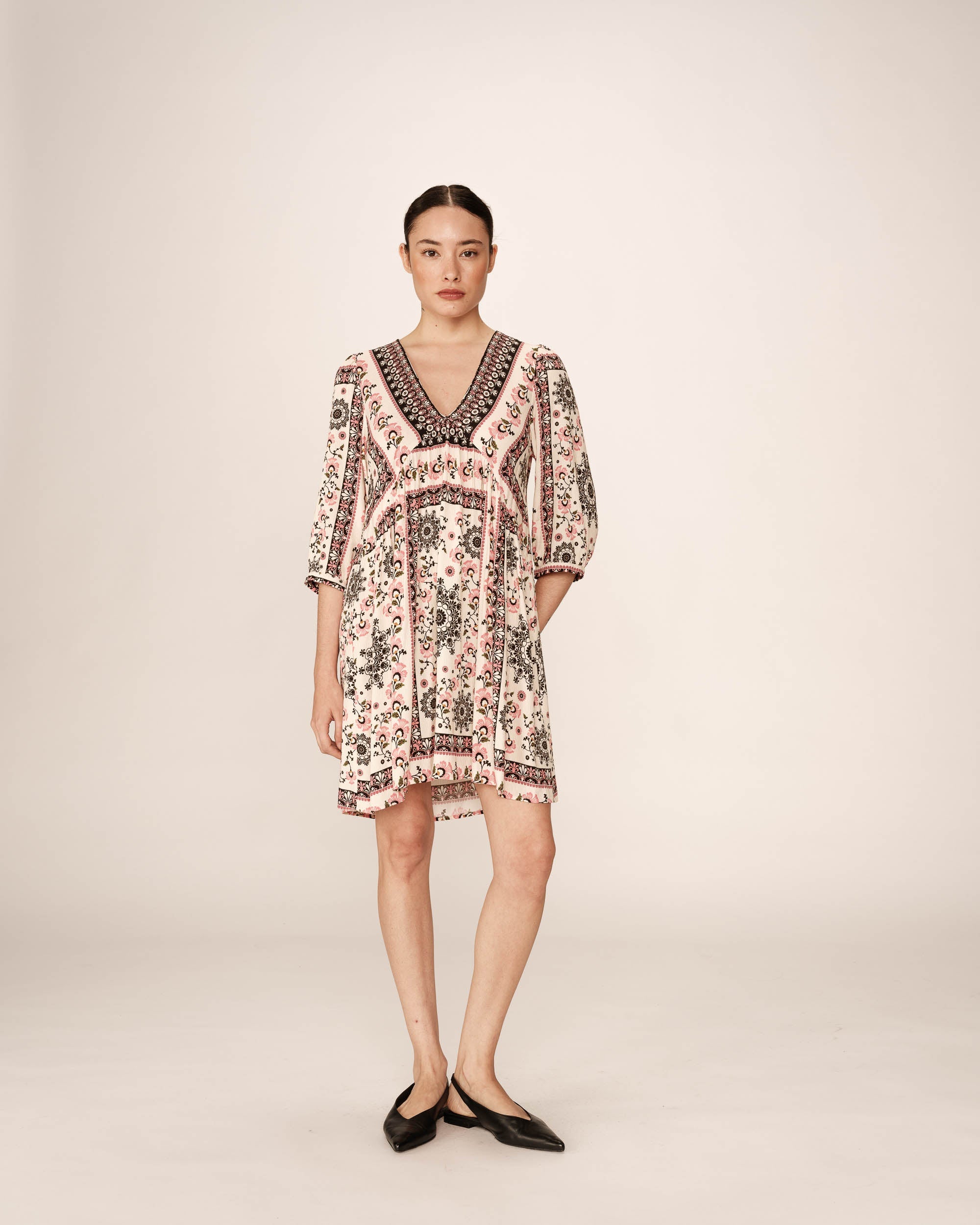 Perou Short Dress - Beige
