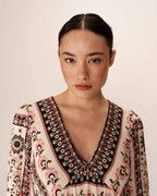 Perou Short Dress - Beige