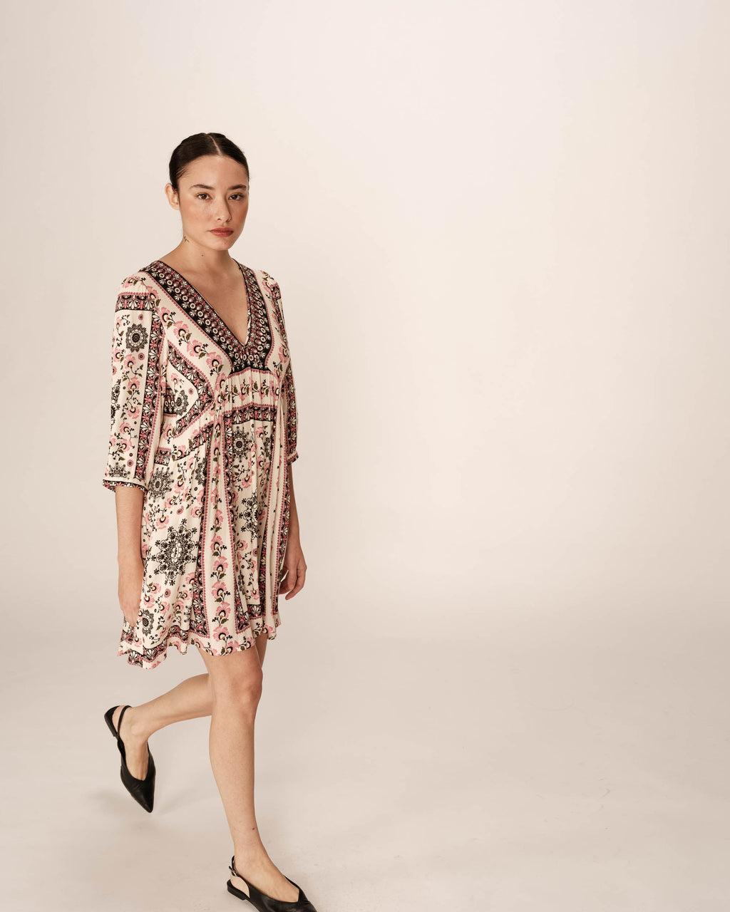 Perou Short Dress - Beige