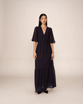 Robe Longue Perse - Marine
