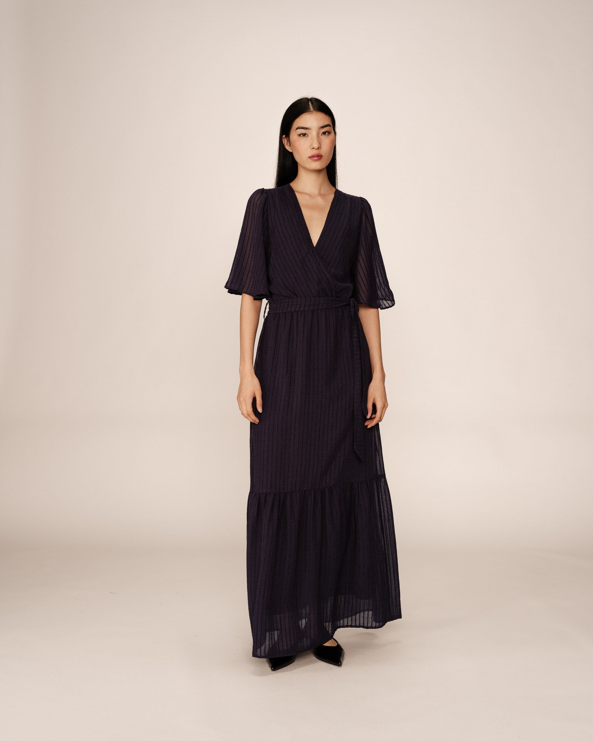 Robe Longue Perse - Marine