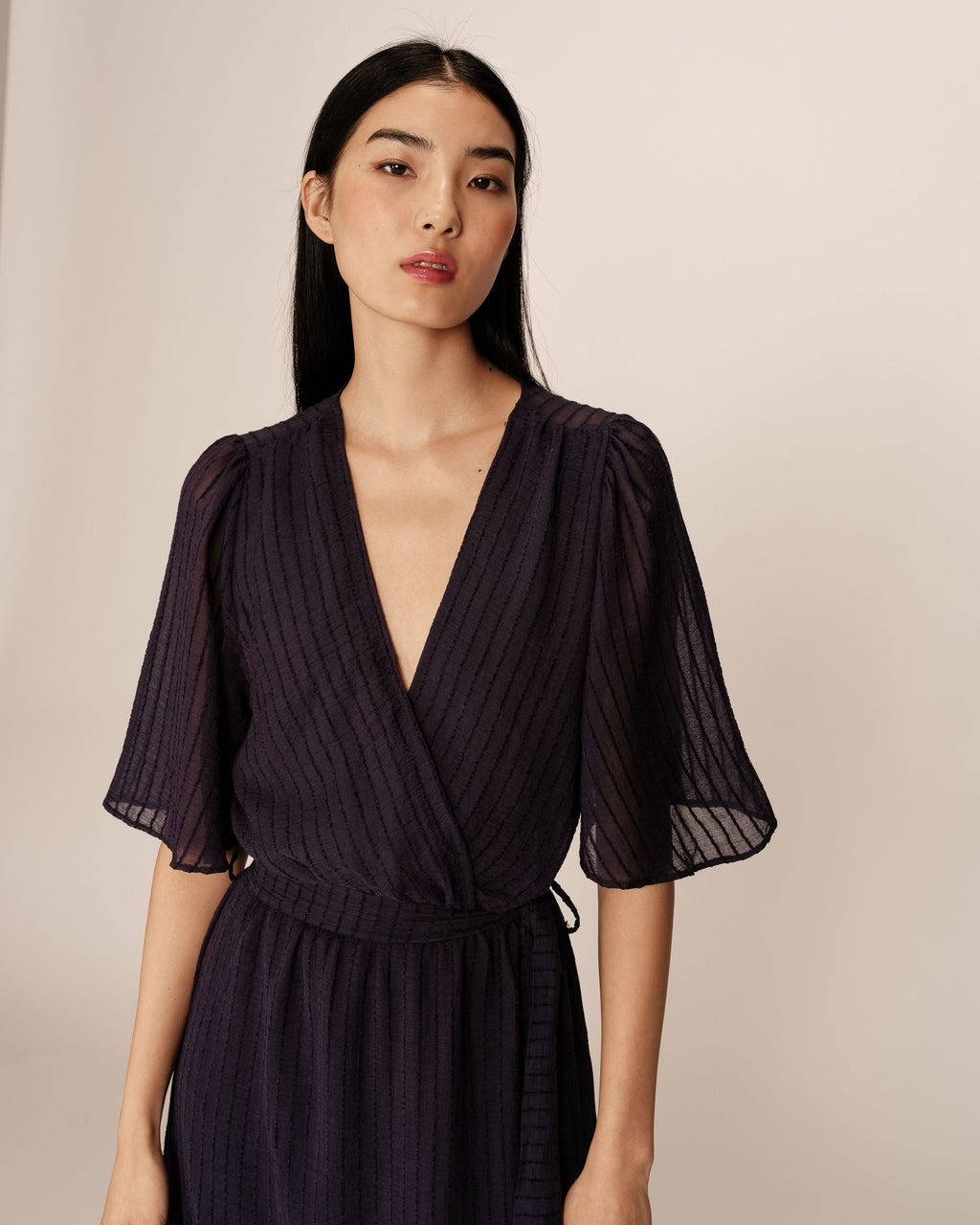Robe Longue Perse - Marine