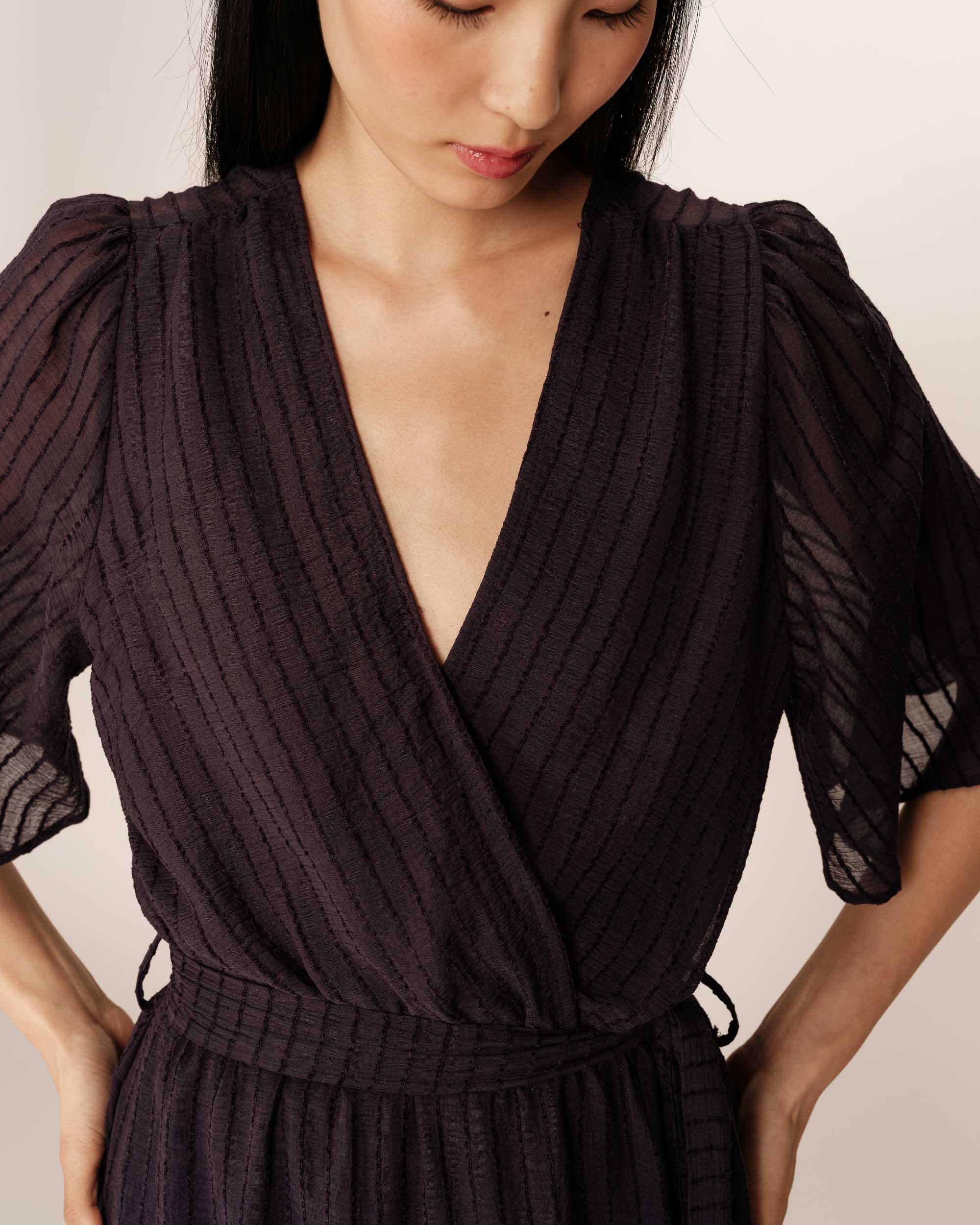 Robe Longue Perse - Marine