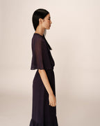 Robe Longue Perse - Marine