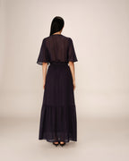 Robe Longue Perse - Marine