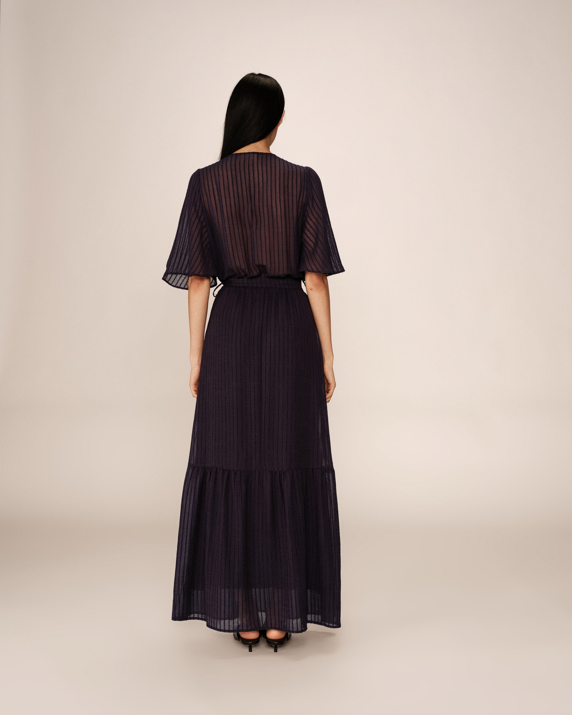 Robe Longue Perse - Marine