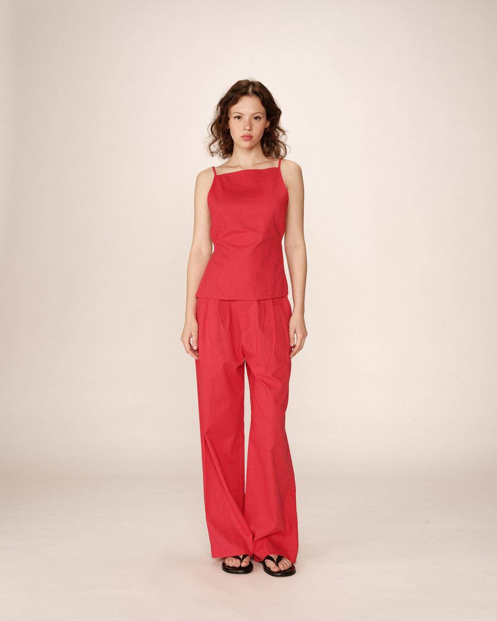 Pesto Red Backless Top