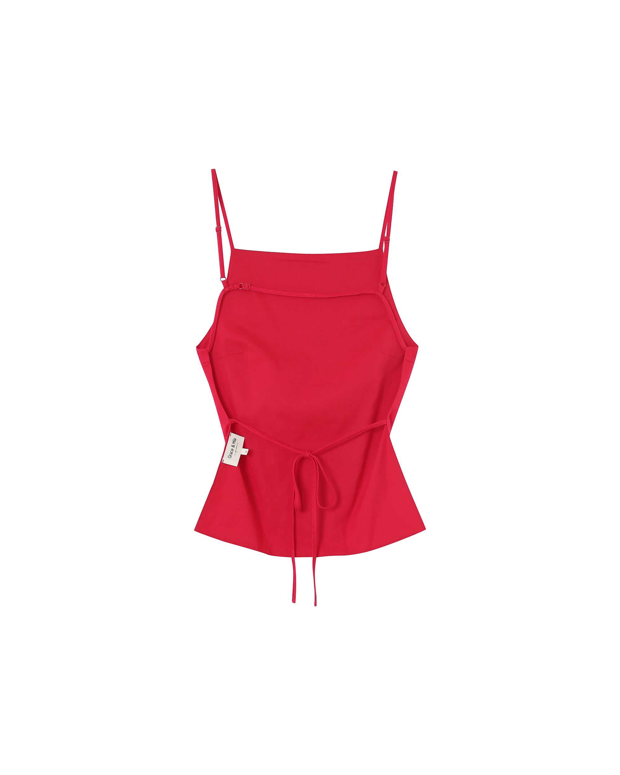 Pesto Red Backless Top