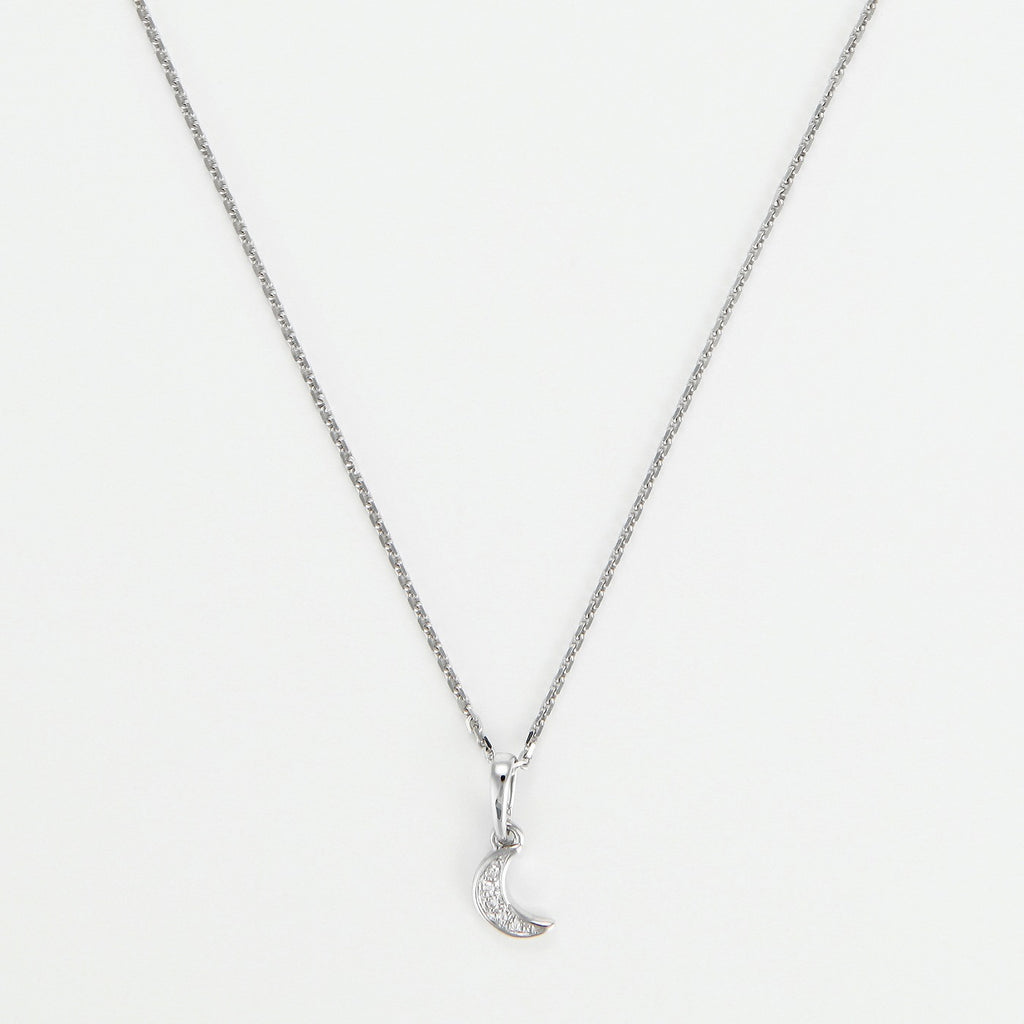 "Diamond Moon" Pendant D0.01/5 - 375/1000 White Gold