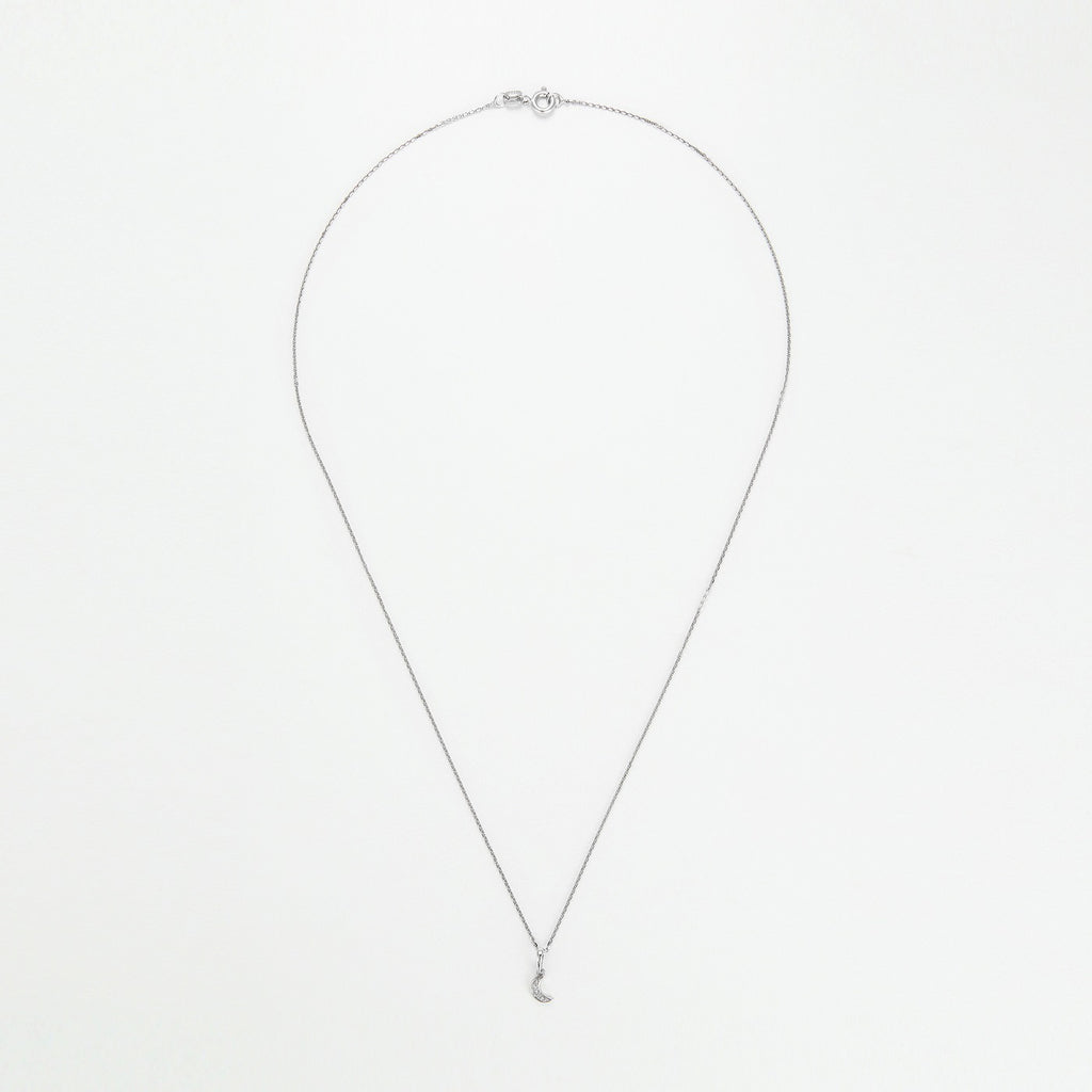"Diamond Moon" Pendant D0.01/5 - 375/1000 White Gold