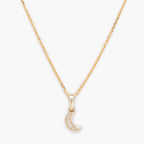 Colgante "Luna de Diamante" D0.01/5 - Oro amarillo 375/1000