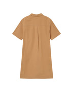 Robe Courte Col Boutonne Camel Philine