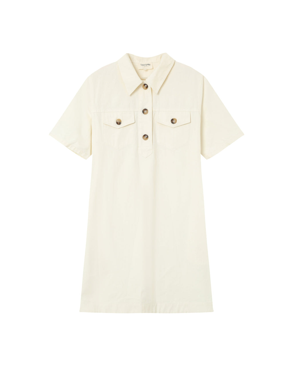Vestido Corto Philine - Crudo