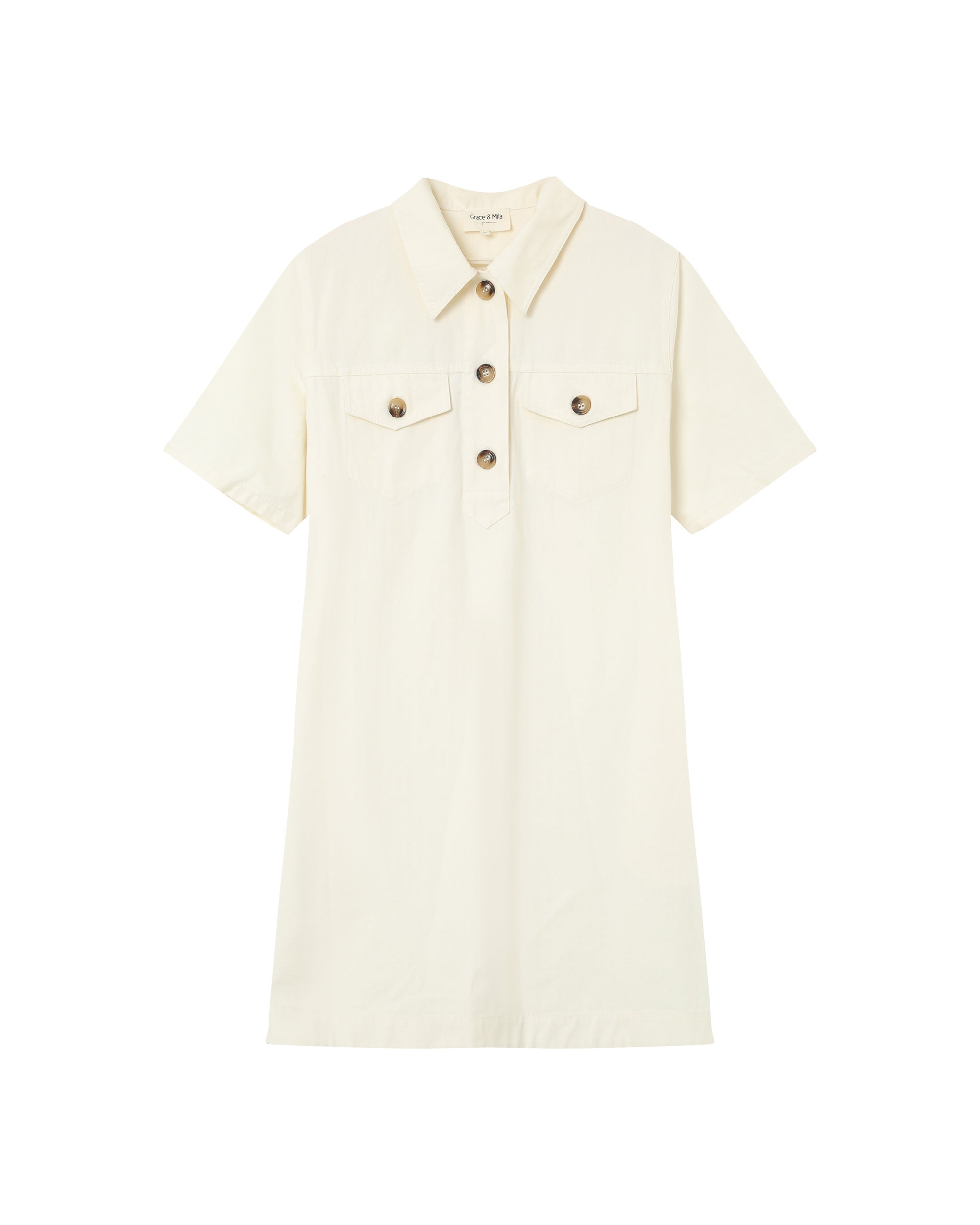 Vestido Corto Philine - Crudo