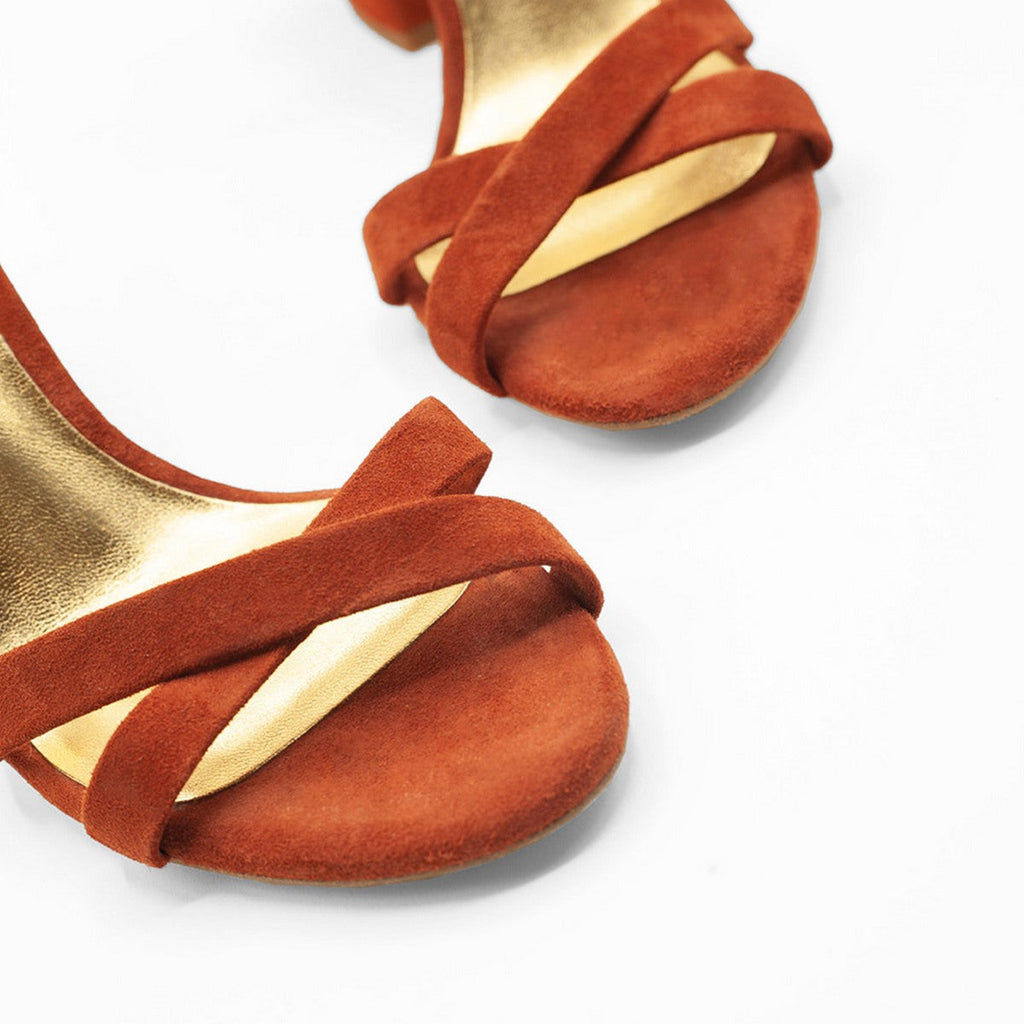 Flordeasoka - Philippa 9 Terracota Heeled Shoes - Brown