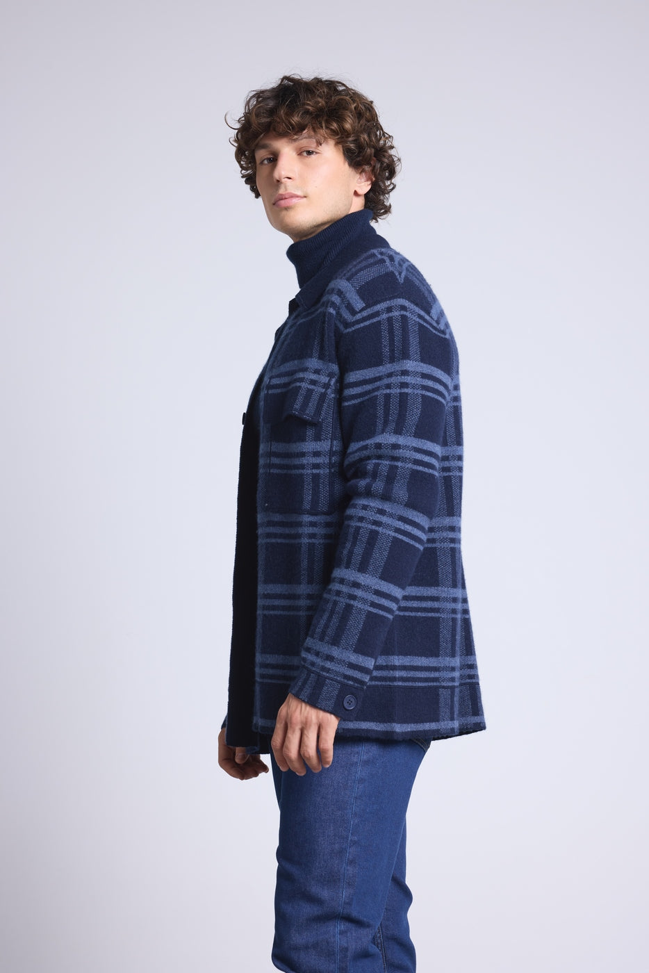 Sobrecamisa de cuadros Philly - Azul marino e índigo - Hombre