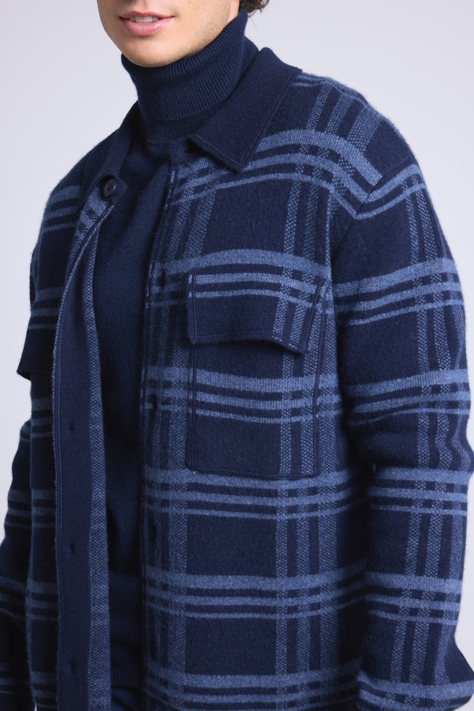 Sobrecamisa de cuadros Philly - Azul marino e índigo - Hombre