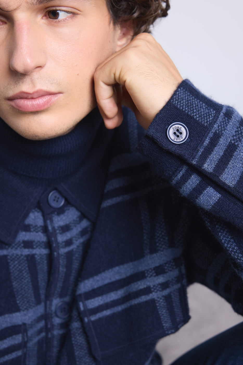 Sobrecamisa de cuadros Philly - Azul marino e índigo - Hombre