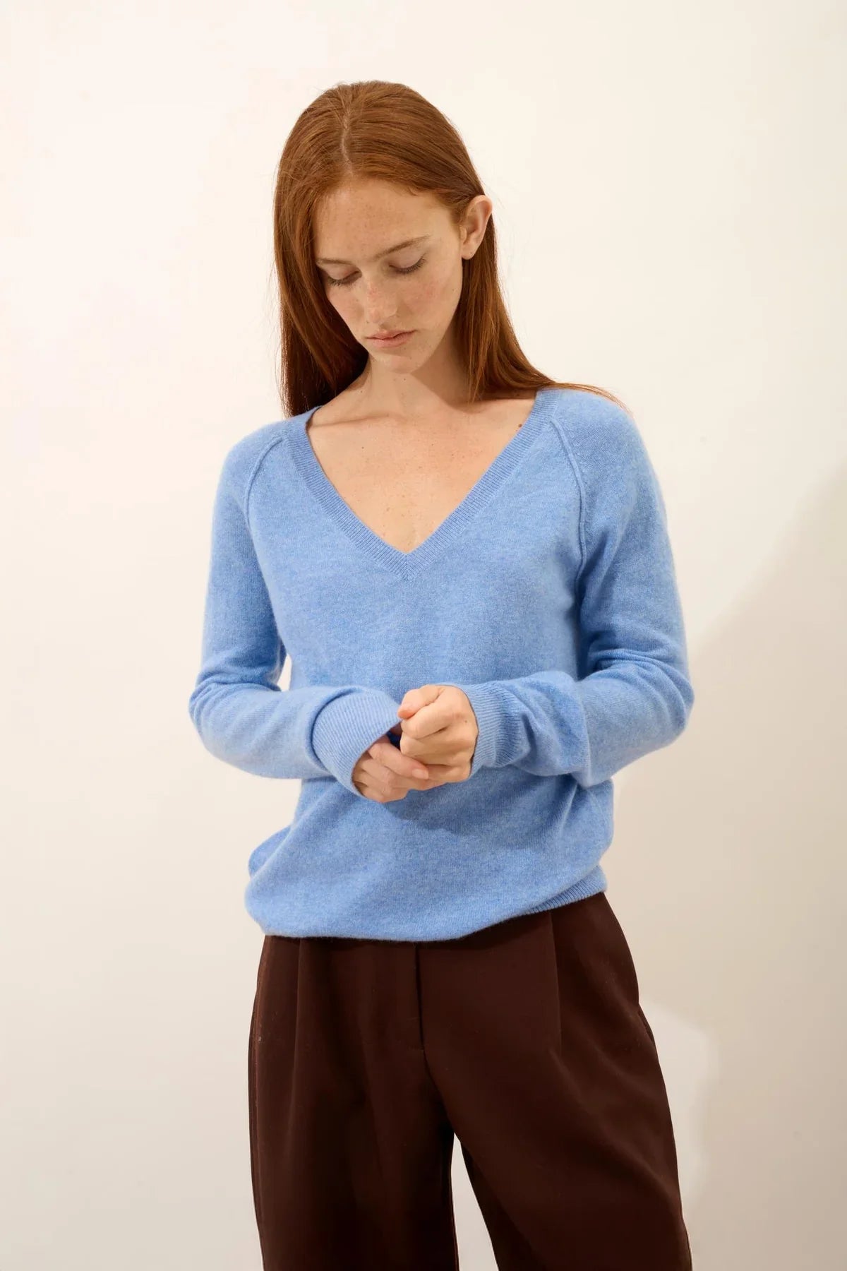 Jersey Cuello V - Phoebe - Sky