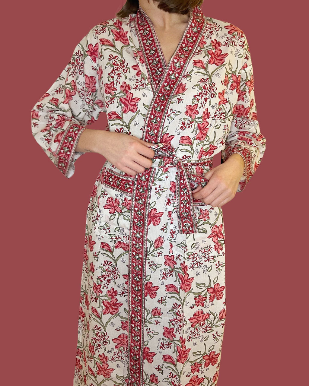 Madras kimono