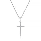 Zawieszka "Croix Croyance" Białe Złoto Próby 375