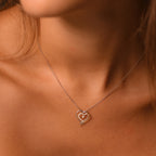 Colgante “Coup De Coeur” Oro Bicolor 375/1000 Y Circonio