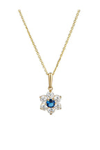 Pendentif "Mystique" Or Jaune 375/1000 Et Zirconium Bleu