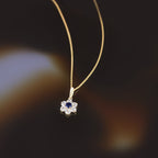 Pendentif "Mystique" Or Jaune 375/1000 Et Zirconium Bleu
