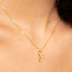 "Constellation" Pendant - Yellow Gold 375/1000 And Zirconium