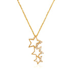"Constellation" Pendant - Yellow Gold 375/1000 And Zirconium
