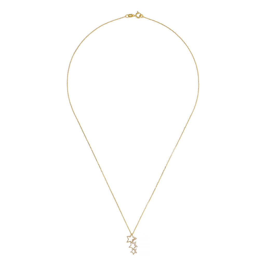 "Constellation" Pendant - Yellow Gold 375/1000 And Zirconium
