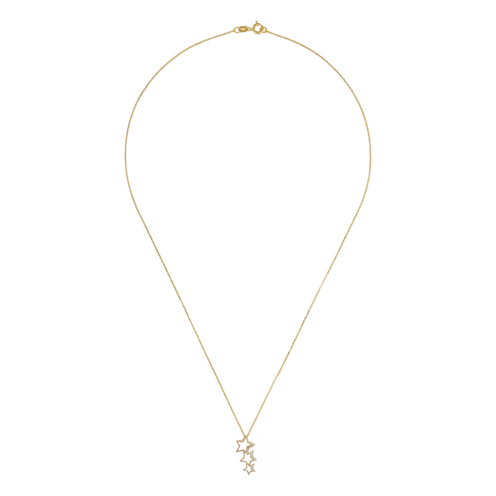 "Constellation" Pendant - Yellow Gold 375/1000 And Zirconium