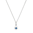 "The Blue Messenger" Pendant - 375/1000 White Gold And Blue Zirconium