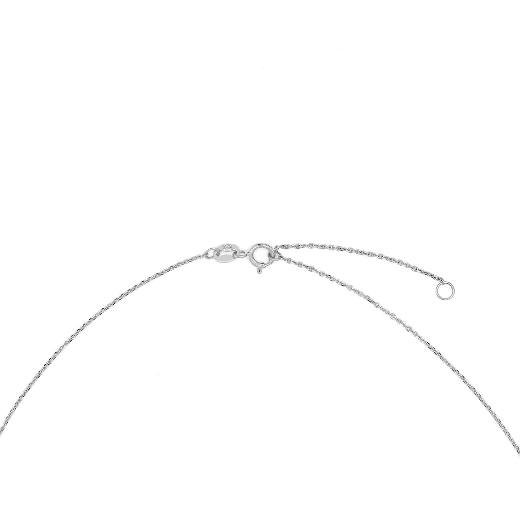 "Phenix" Pendant 375/1000 White Gold White Pearl and Zirconium