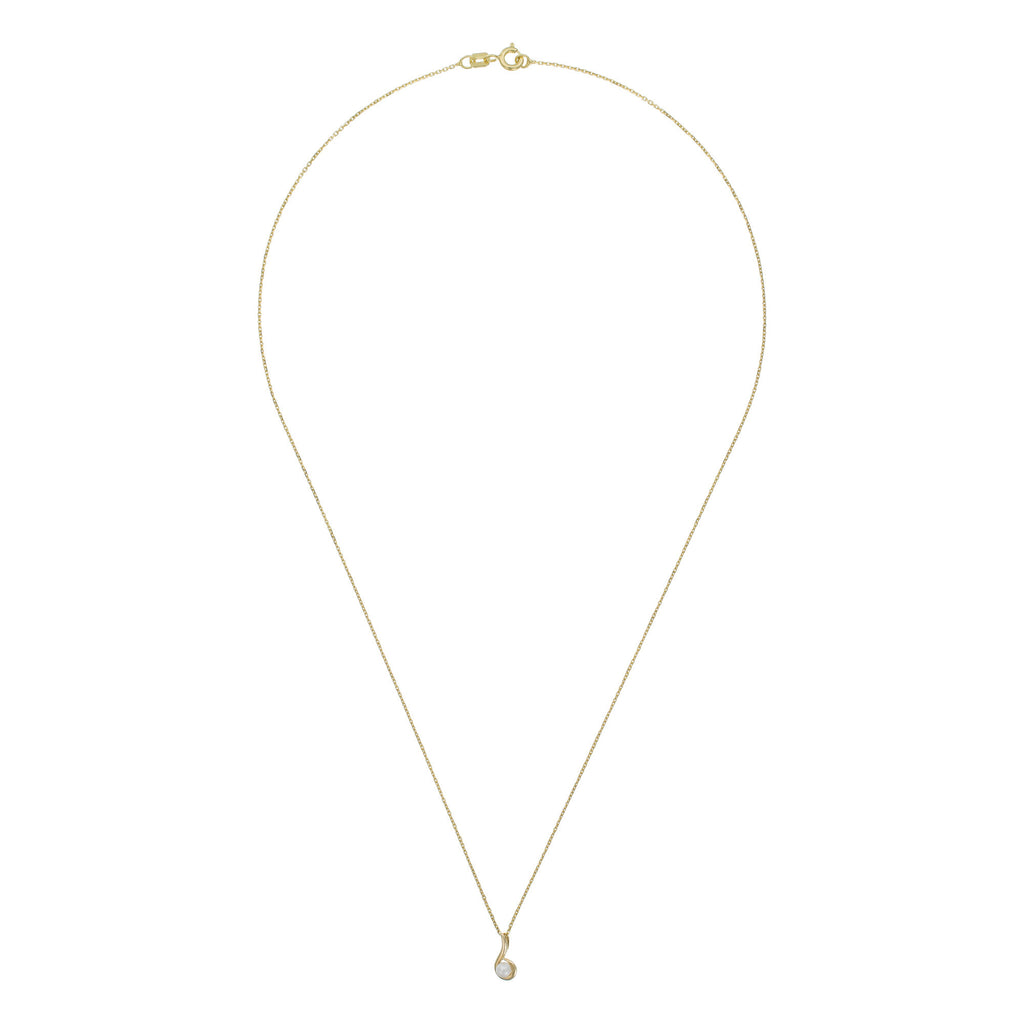 "Ambiante" Yellow Gold 375/1000 White Pearl Pendant